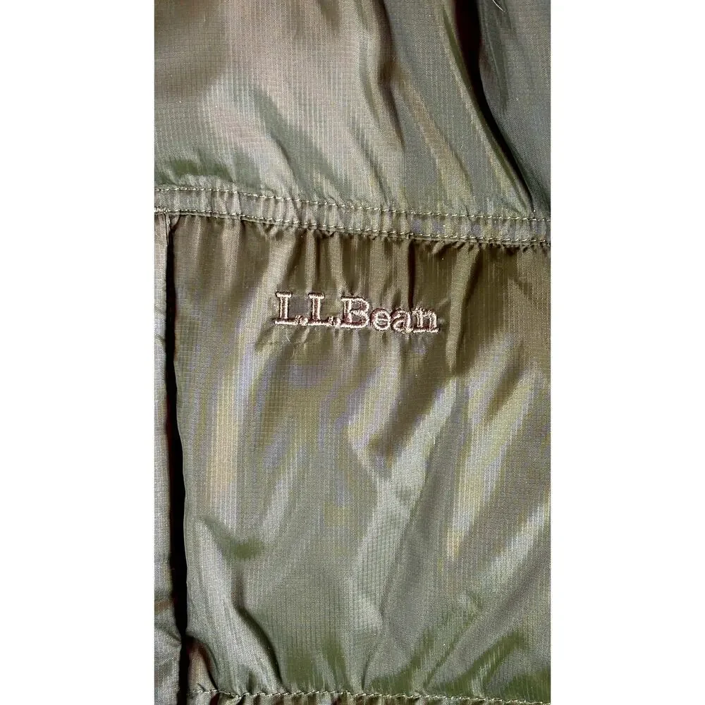 LL Bean Mens Baxter State Parka Olive Green Goose Down Puffer Jacket XL‎ DL401